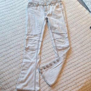 Free People Light Gray Boot Cut Jeans